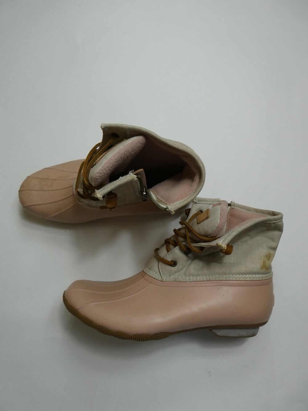 Sperry Top Sider Oat Wool Rose Duck Rain Boots STS80410 Insulated Waterproof, 10